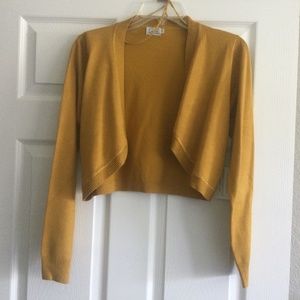 Mustard cropped cardigan